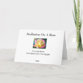 Carte Méditation Sur Un Rose (Dos)