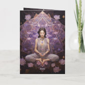 Carte Méditer des cristaux de yoga Amethyst Lotus Annive (Dos)