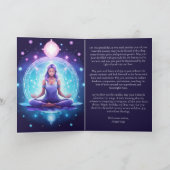 Carte Méditer des cristaux de yoga Amethyst Lotus Annive (Intérieur)