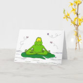 Carte Méditer la grenouille (Fleur jaune)