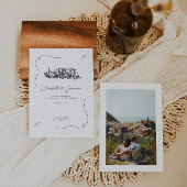 Carte Mediterranean Villa Venue Sketch Wedding