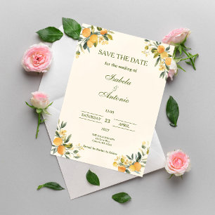 Carte Méditerranéen Citrus Botanique Enregistrer la Date