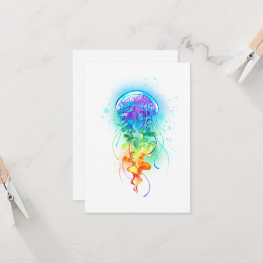 Carte Méduse arc-en-ciel (Devant/Arrière en situation)