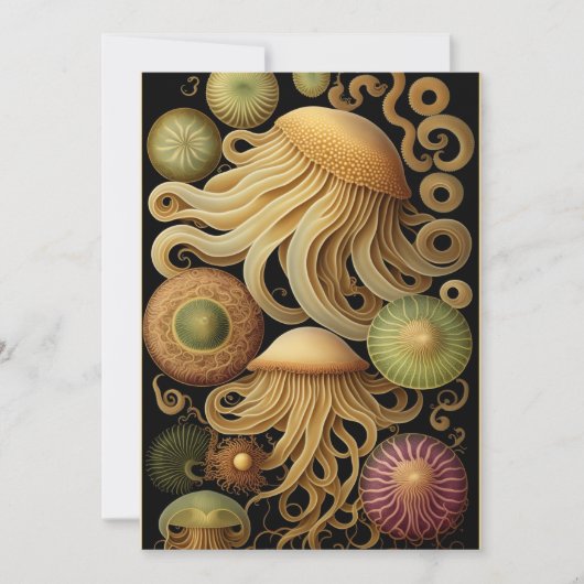 Carte Méduse | Salutation Haeckel moderne (Devant)