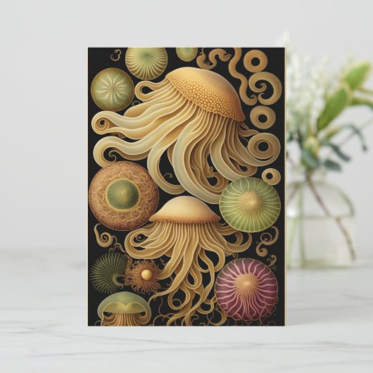 Carte Méduse | Salutation Haeckel moderne (Debout devant)