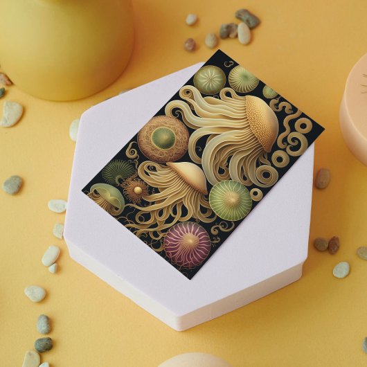 Carte Méduse | Salutation Haeckel moderne