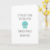 Carte Méduses de salutations humoristiques (Fleur jaune)