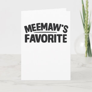 Carte Meemaw préférée drôle grand-parent petit-enfant