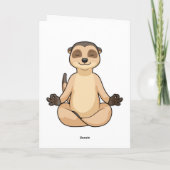 Carte Meerkat à la méditation de Yoga (Dos)