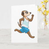 Carte Meerkat à Running Sports (Fleur jaune)