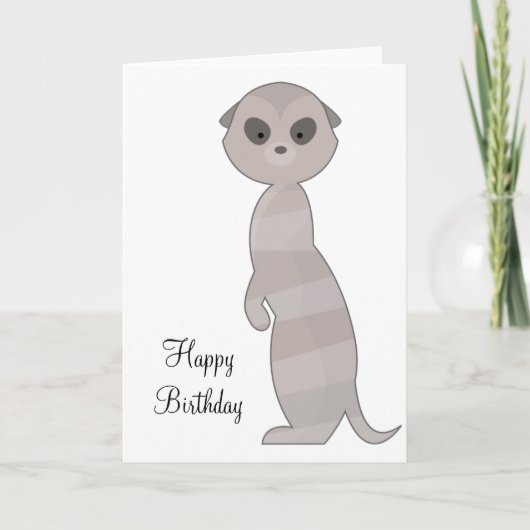 Carte Meerkat animal mou (Devant)