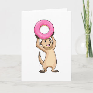 Carte Meerkat avec Donut