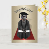 Carte Meerkat Graduate (Fleur jaune)