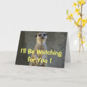 Carte Meerkat Missing You (Fleur jaune)