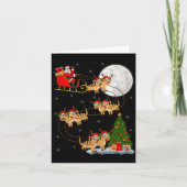 Carte Meerkat Santa Sleigh Flying Funny Magical Christma (Devant)