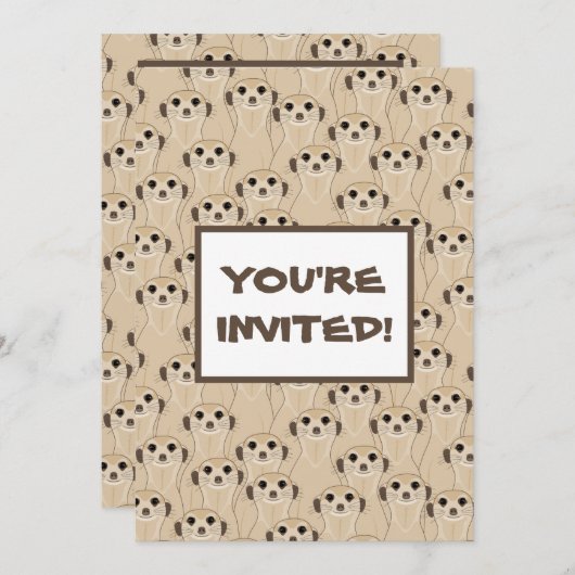 Carte Meerkats - Suricata (Devant / Derrière)