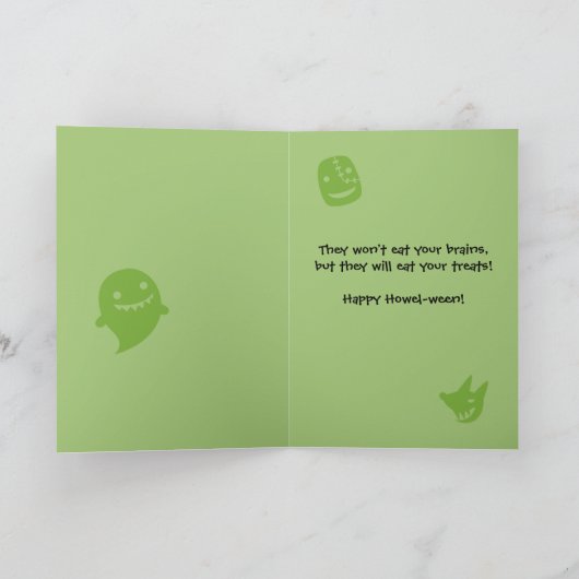 Carte Méfiez-vous des chiens zombies Golden Retriever Ha (Intérieur)