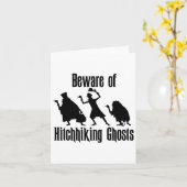 Carte Méfiez-Vous Des Fantômes D'Halloween Drôle (Fleur jaune)