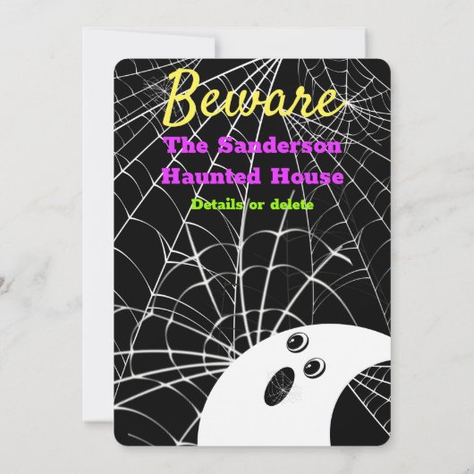 Carte Méfiez-vous des mauvaises herbes d'araignée noire  (Dos)