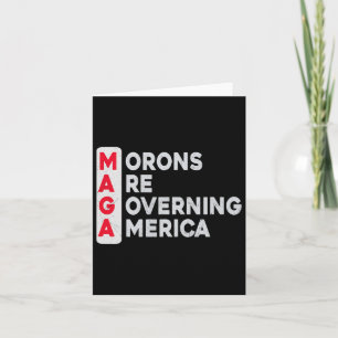 Carte Mega Morons dirige l'Amérique drôle Anti Trump