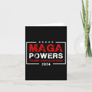 Carte Mega Powers Trump Vance Hogan 2024 Patriotic Funny