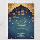 Carte Mehndi Indian Arabian Design marocain nuit étoile (Devant)