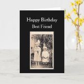 Carte Meilleur Ami Anniversaire avec votre photo (Fleur jaune)