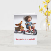 Carte Meilleur ami Dachshund (Fleur jaune)