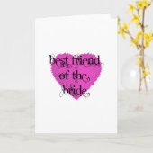 Carte Meilleur ami de la mariée (Fleur jaune)