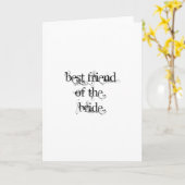Carte Meilleur ami de la mariée (Fleur jaune)