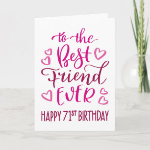 Carte Meilleur Ami de Tous les Temps 71e Anniversaire Ty