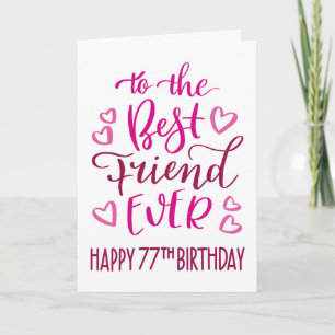 Carte Meilleur Ami de Tous les Temps 77e Anniversaire Ty