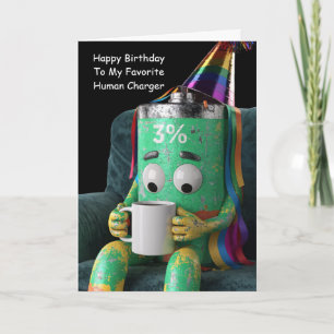 Carte Meilleur ami humour anniversaire batterie faible