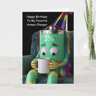 Carte Meilleur ami humour anniversaire batterie faible