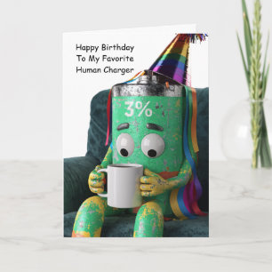 Carte Meilleur ami humour anniversaire batterie faible
