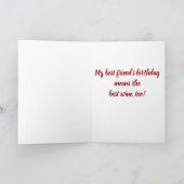 CARTE **MEILLEUR AMI** & **MEILLEUR VIN** ANNIVERSAIRE D (Intérieur)