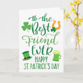 Carte Meilleur ami pour la Saint-Patrick (Fleur jaune)