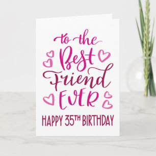 Carte Meilleur Ami Pour Toujours 35e Anniversaire Typogr