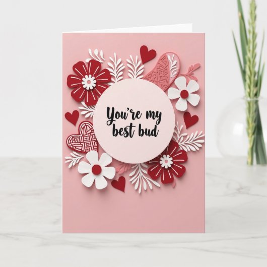Carte Meilleur Ami Rose (Devant)