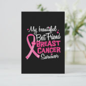Carte Meilleur Ami Survivant du cancer du sein (Debout devant)