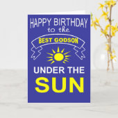 Carte meilleur anniversaire de godson (Fleur jaune)