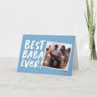 Meilleur baba jamais photo moderne bleue Fête des 