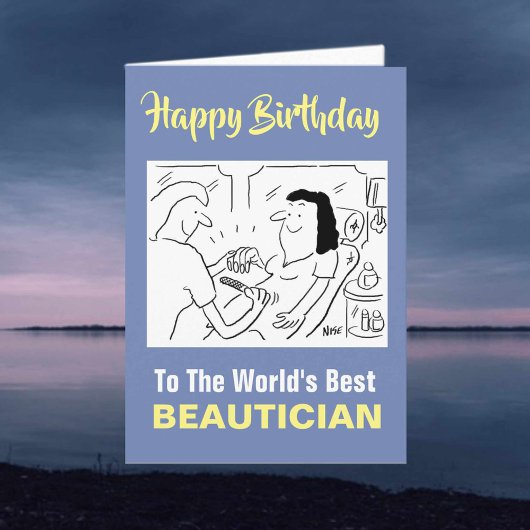 Carte Meilleur Beauticien du monde - Joyeux anniversaire