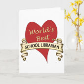 Carte Meilleur bibliothécaire scolaire du monde (Fleur jaune)