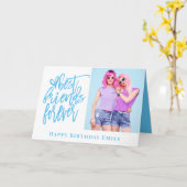 Carte Meilleur birman de Friends Forever Photo Blue (Fleur jaune)