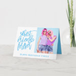 Carte Meilleur birman de Friends Forever Photo Blue happ<br><div class="desc">Prix du meilleur ami de la famille des blogueurs pour le meilleur friend sur le birthday. Easily add your own favorite photo of you both and personalise your greeting at the bottom and inside.</div>