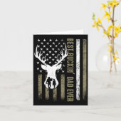 Carte Meilleur Buckin' Papa Jamais Deer Chasse Fête des  (Fleur jaune)