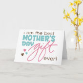 Carte Meilleur cadeau de fête des mères jamais (Fleur jaune)