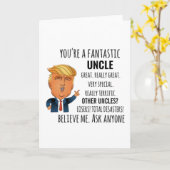 Carte Meilleur Cadeau pour l'Oncle (Fleur jaune)