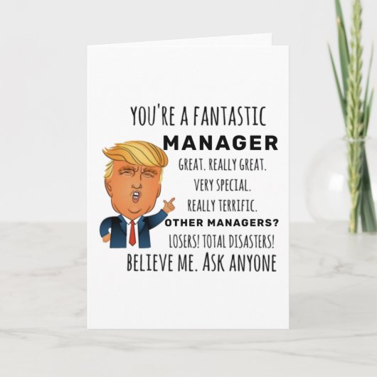 Carte Meilleur Cadeau pour Manager (Devant)